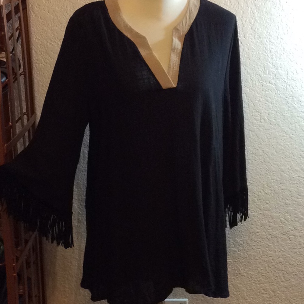 Rustic Couture Fringed tunic or short dress